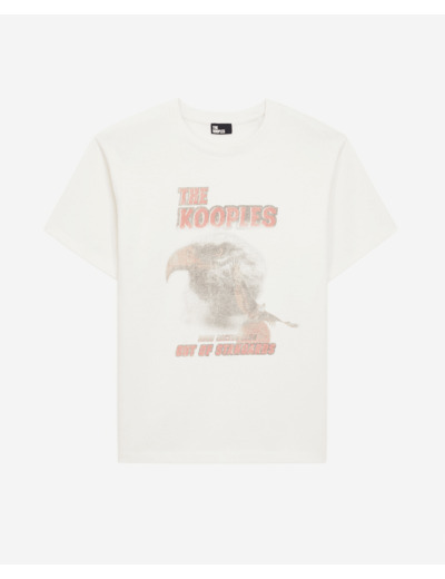 T-Shirt Manches Courtes Avec Print Aigle ecru