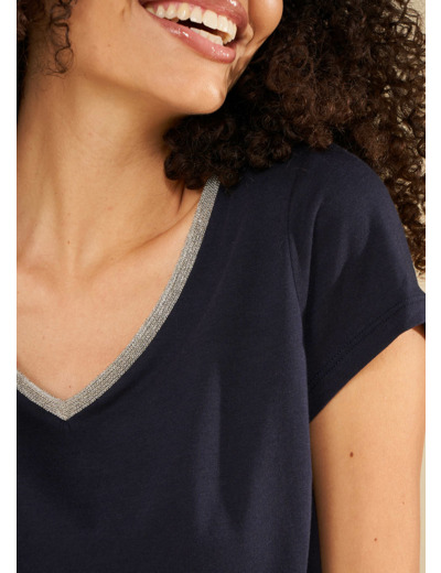 Tee-shirt col V manches courtes