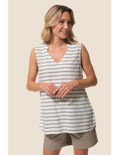 Débardeur femme col V Makamba