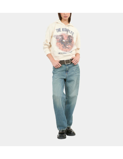 Sweatshirt À Capuche Écru ecru