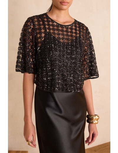 Top court à strass BLING