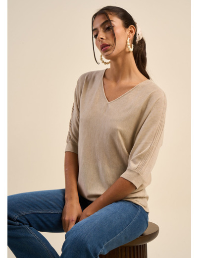 Pull oversize manches chauves souris