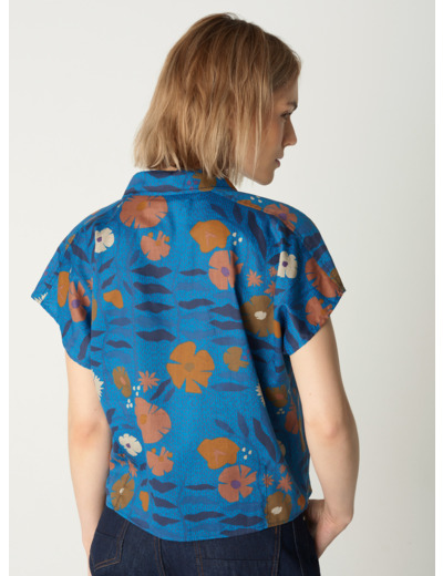 Chemise fleur jeans