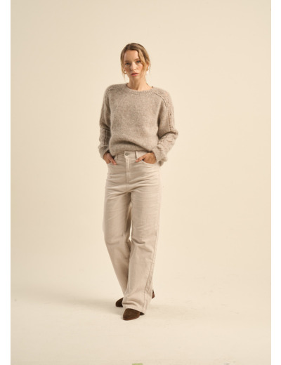 Pantalon en velours à coupe droite