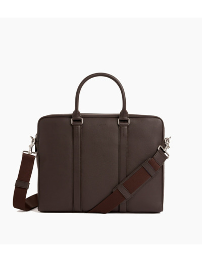Porte documents slim 17" Charles en cuir grainé