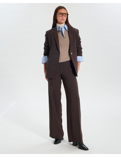 Pantalon Pleyel Chocolat en Polyester