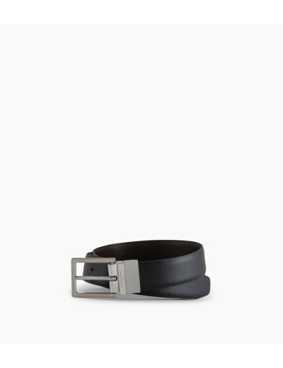 Ceinture homme classique avec boucle carrée en cuir lisse