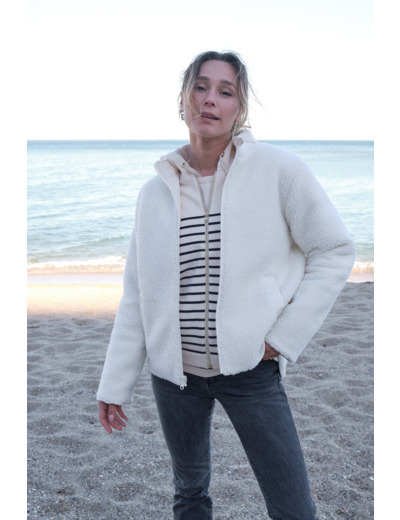 Manteau femme zippé réversible Alicia