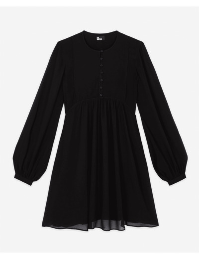 Robe Courte Manches Longues Avec Galons black