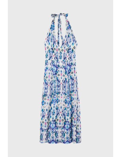 Robe longue dos nu imprimée - ELHAMMY