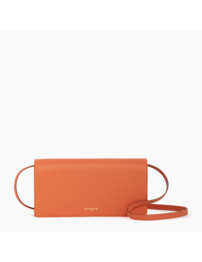 Pochette à rabat avec bandoulière amovible Emilie en cuir monogramme