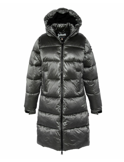 Doudoune brillante longue à capuche SCHOTT BELSTARSH2W