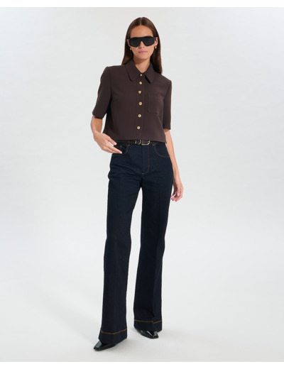 Chemise Celina Chocolat en Polyester