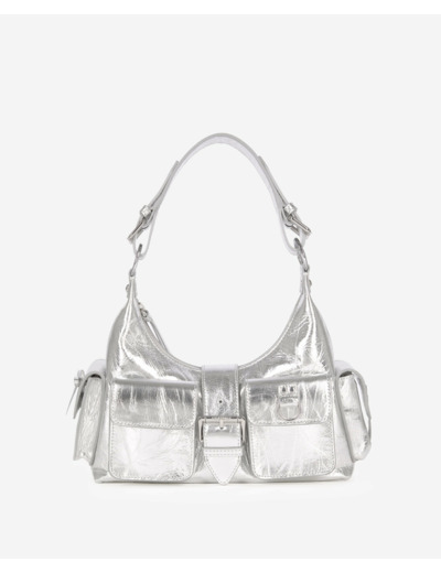 Sac Amelia En Cuir silver