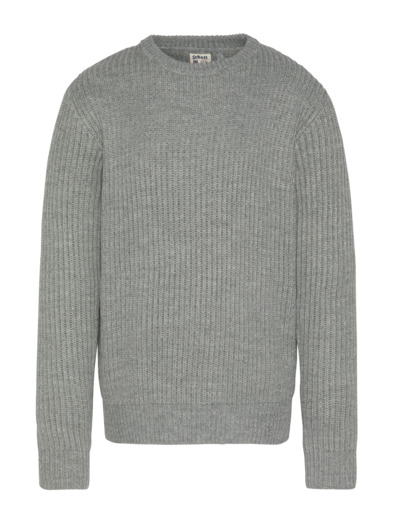 Pull col rond maille côtelé