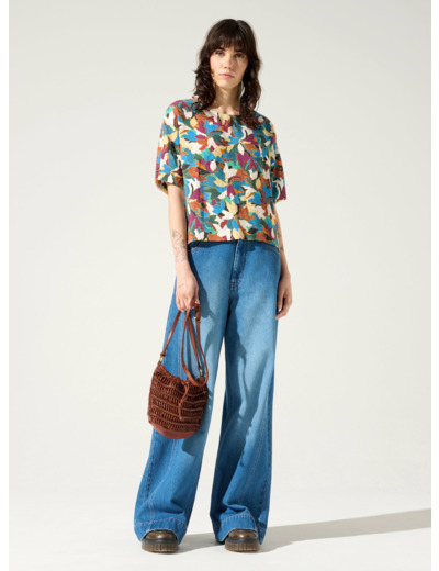 Chemise bleu dore