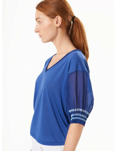T-shirt bleu indigo