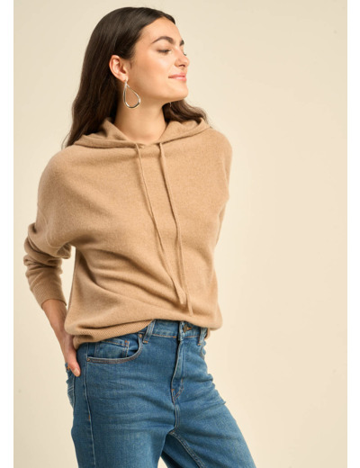 Pull à capuche en cachemire