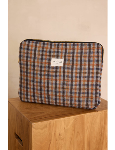 Pochette ordinateur motif tartan LIAM