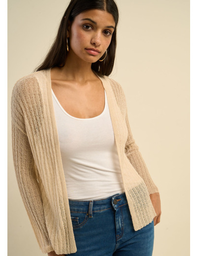 Gilet maille ajourée