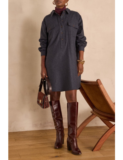 Robe droite MARLINE en laine