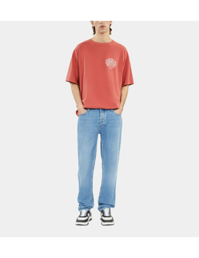 T-Shirt Rouge Avec Sérigraphie Blason red brique