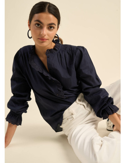 Blouse en voile de coton