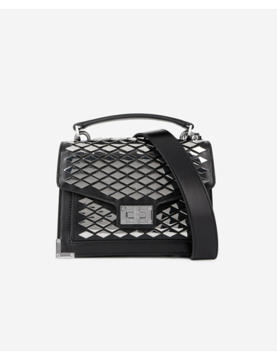 Sac Emily Small En Cuir Noir Avec Clous black