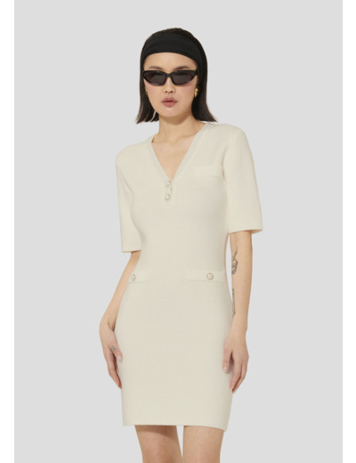 Robe Ruthie Ecru en Viscose