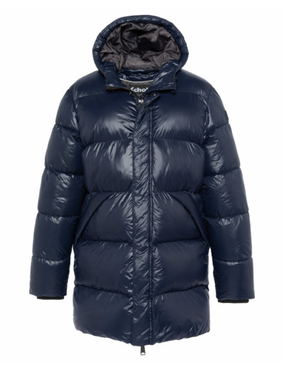 Doudoune longue brillante à capuche IVAN SCHOTT