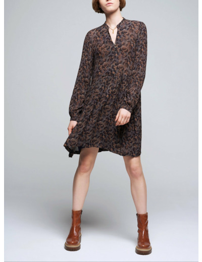 Robe marine multicolore
