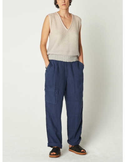 Pantalon gabrielle bleu indigo