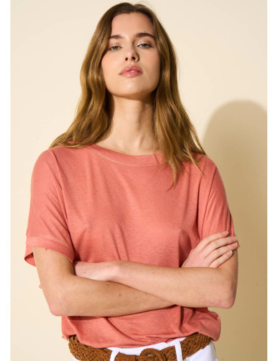 Tee-shirt oversize col rond