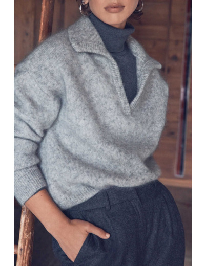 Pull col camionneur en mohair BROOKE