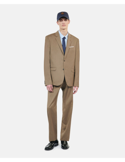 Veste De Costume Marron Clair En Laine brown