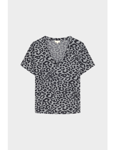 T-shirt léopard en coton - GINETTA