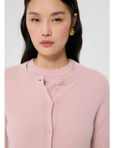 Gilet Guido Vieux Rose en Cachemire