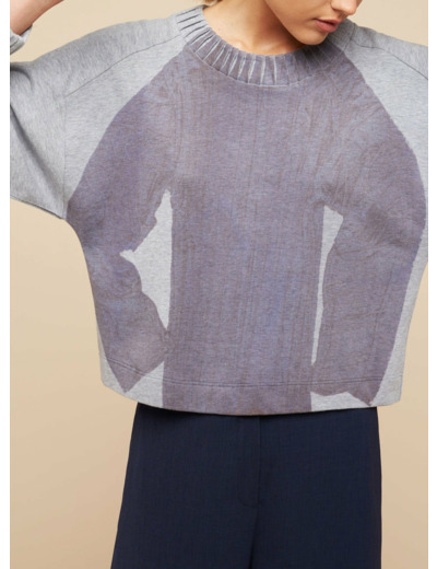Sweat navy / gris
