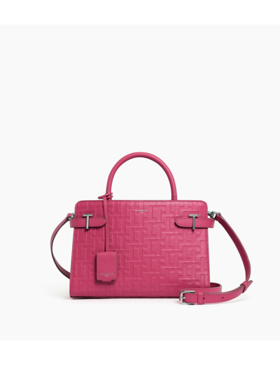 Sac à main moyen modèle Emilie en cuir embossé T