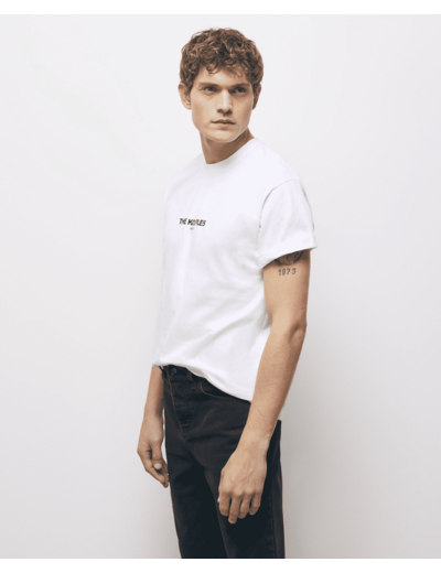 T-shirt manches courtes avec print sur le devant white