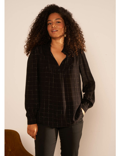 Blouse à col monté avec volant