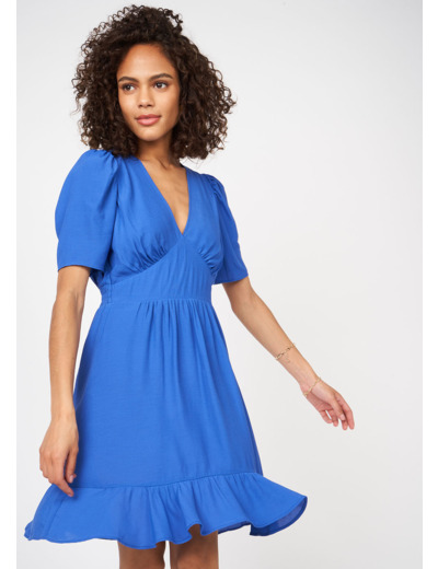 Robe courte à manches courtes