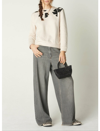Pull elona ecru chine