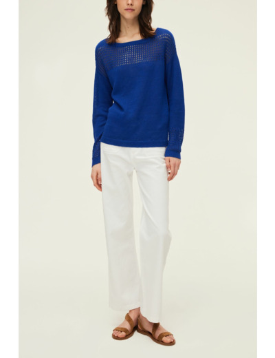 Pull col rond en lin - LISIE