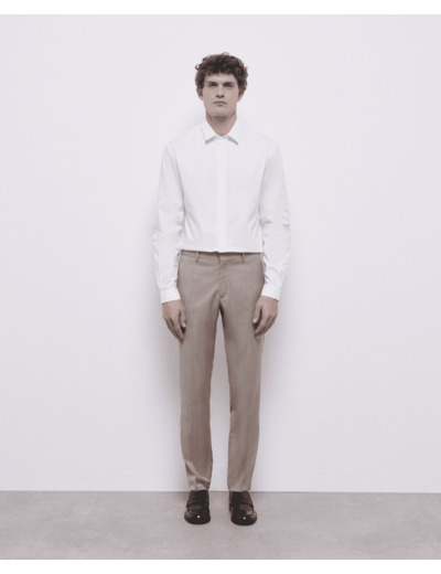 Pantalon Costume beige melange