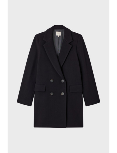 Manteau droit à boutonnage croisé - LIANE