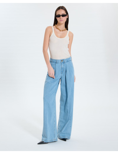 Jean palazzo light blue