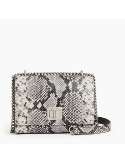 Petit sac bandoulière Eva en cuir effet python