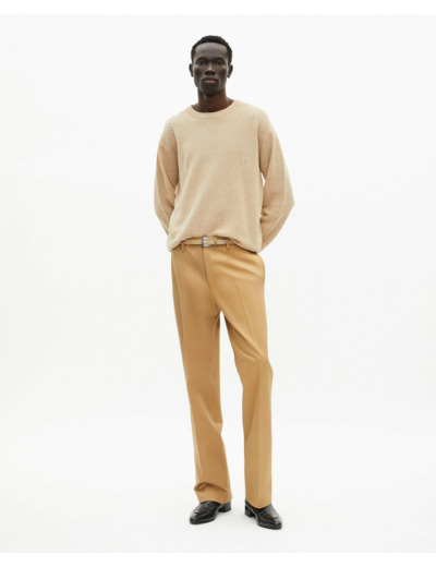 Pantalon jambes evasees camel