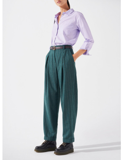 Pantalon carotte emeraude